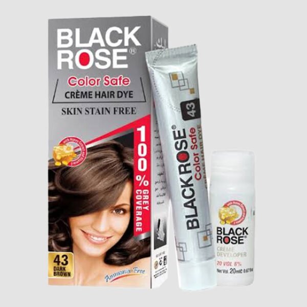 Black Rose Dark Brown Hair Colour – 100% Grey Coverage, Skin Stain Free