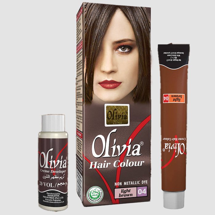 Olivia Hair Color Light Brown No. 04 Olivia Hair Color Light Brown No. 04 Non-Metallic Dye - Image 1